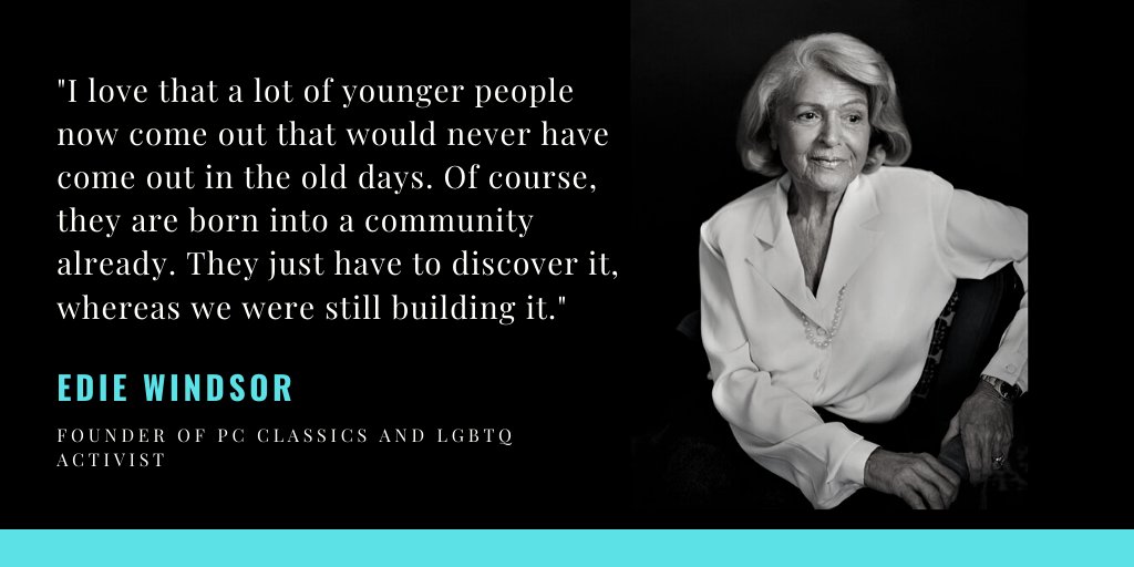 TheirFootsteps's tweet photo. This #FemaleLeaderFriday we are highlighting #EdieWindsor, one of the 19 #women in our artwork. Windsor was an #LGBTQ activist won the momentous 2013 Supreme Court case United States v. Windsor. Learn more about Windsor and her work at https://t.co/dCi33U1uoQ #SCOTUS https://t.co/3c1I5hsqZi