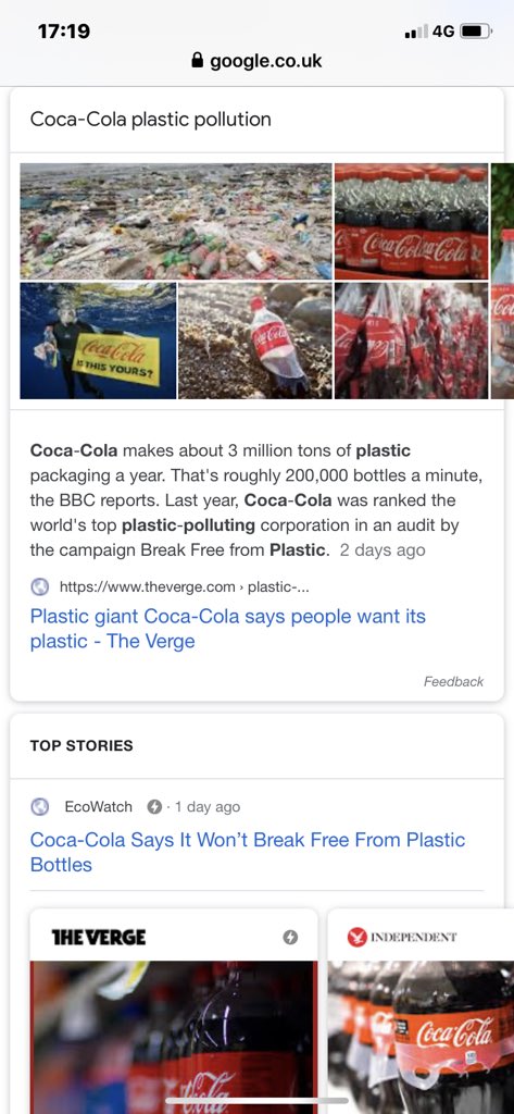 host_restaurant's tweet photo. So the corporate mammoth that is Coca Cola demonstrated a cosmic level of arrogance and indifference to global pollution this week. Shall we show them what we think. #neverbuycocacolainplastic https://t.co/KrQljTDvip