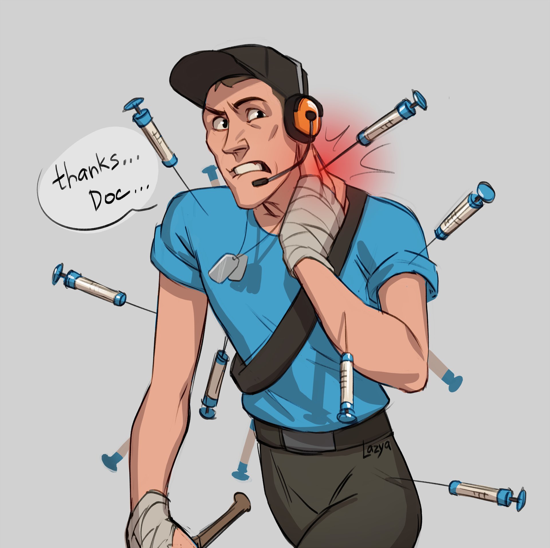 “#TeamFortress2 #Scout #tf2 
medics don't heal scouts~” .