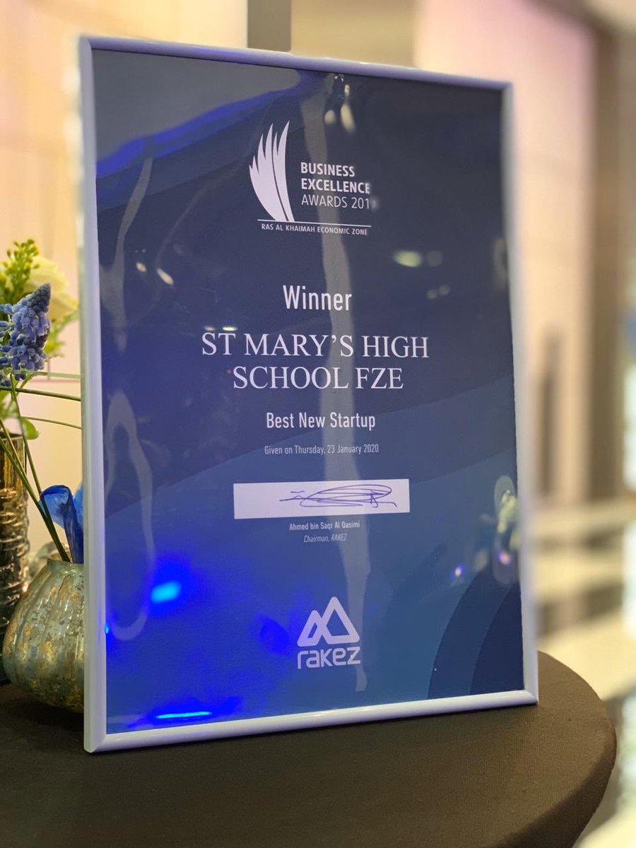 SimoneES247's tweet photo. Tonight my team was awarded the Best New Startup Award at the 6th annual Business excellence Awards Ceremony. #RAKEZ. Thank you St. Mary’s Private High School Team for their hard work and perseverance. Your dedication to our mission and vision is unwavering. @SimoneES247 #RAKEZ https://t.co/HWKNYEolTd