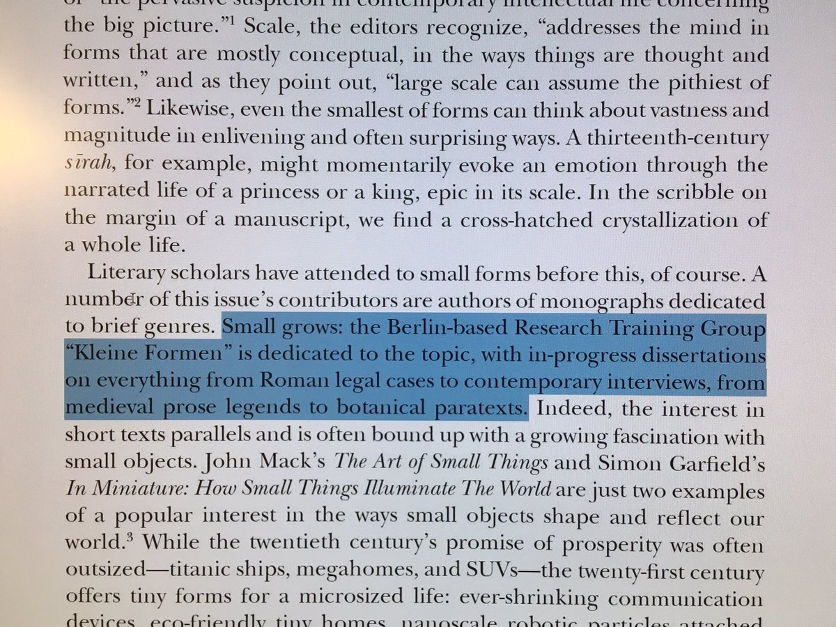 microform_pod's tweet photo. We finally got a hold of @NewLitHist's special edition on short texts by @irinibus and @bruceholsinger, with many interesting contributions and a kind mentioning of our graduate program. #Smallgrows, yes, indeed! https://t.co/4flM3rDlcu