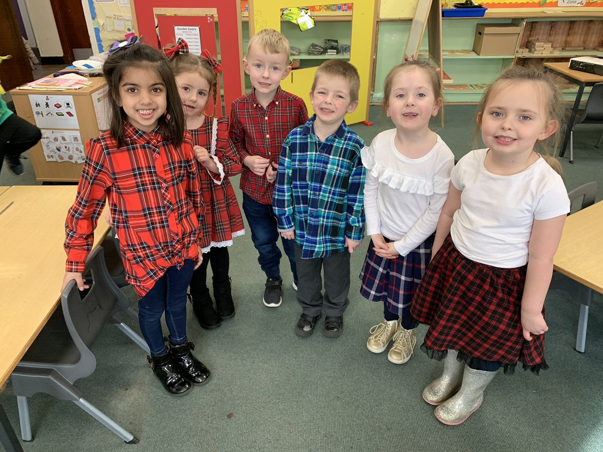 MissStalkerBX's tweet photo. To celebrate Robert Burnโs and Scottish Week, we dressed up in tartan today ๐ Look at these brilliant outfits! #BPSScottishWeek https://t.co/BBRu8lpGR6