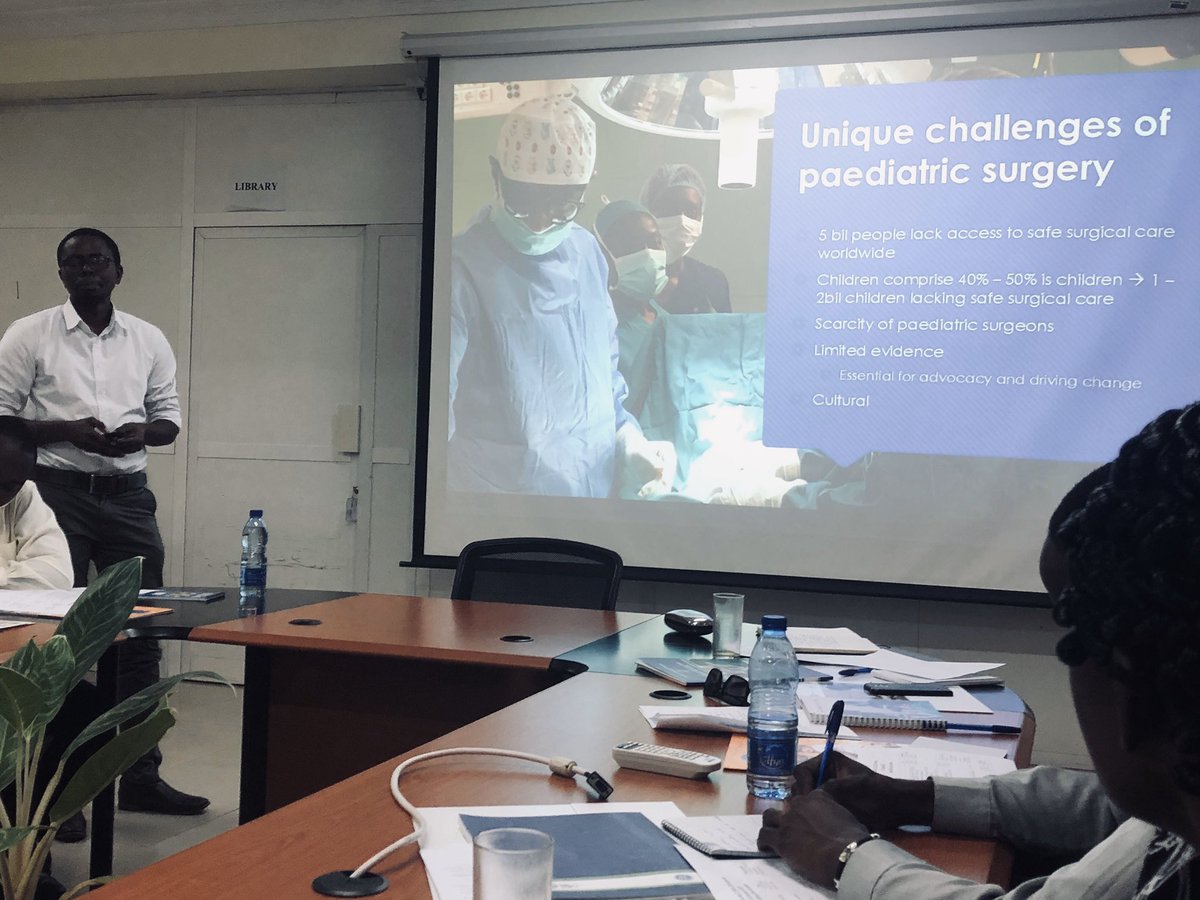 GodfreySama's tweet photo. “Children are not small adults” They have special needs. Great to talk with the #Tanzania #NSOAP technical working group and thanks for the opportunity to share what I learnt in #GICSIV @GICSurgery. https://t.co/nPuD34XNbd