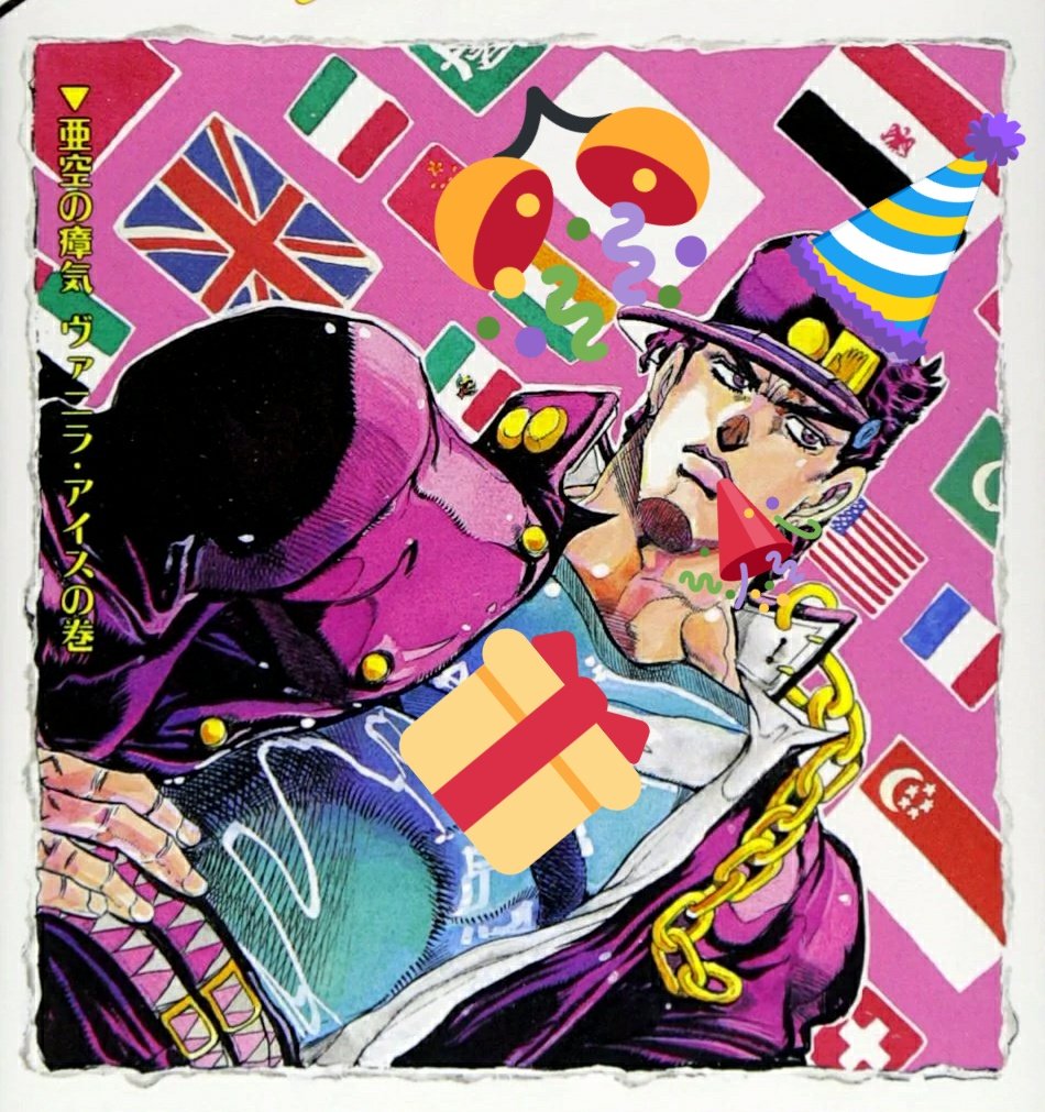 day 3: happy day u might have been born on Jotaro I couldnt find any more funny birthday cards they all sucked