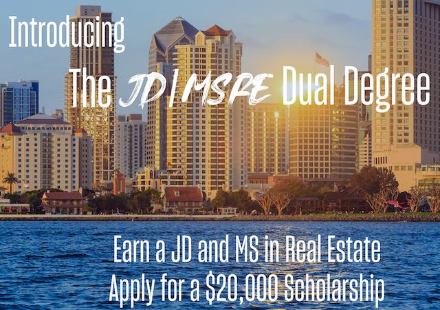 USDBMC's tweet photo. Build your future in #realestate by earning a dual JD/MSRE degree from the @uofsandiego. Apply for two $20,000 scholarships! Mention this Twitter post and contact (619) 260-8803 for more information. @usd_business @USDBMC #JD #MSRE #lawdegree #mastersinrealestate #scholarships https://t.co/imVY5PXqCl