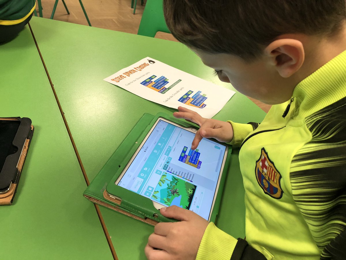 CGPrimary's tweet photo. As part of our #Australia topic, some of Class 6 had a go at coding a game using @just2easy_com based on Steve Irwin. We had to keep Steve away from the Crocodile ๐ @AustraliaZoo #CGPDCF https://t.co/uFpdRcBndX