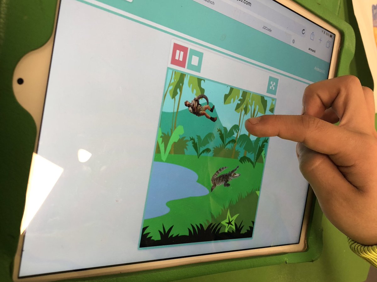 CGPrimary's tweet photo. As part of our #Australia topic, some of Class 6 had a go at coding a game using @just2easy_com based on Steve Irwin. We had to keep Steve away from the Crocodile ๐ @AustraliaZoo #CGPDCF https://t.co/uFpdRcBndX