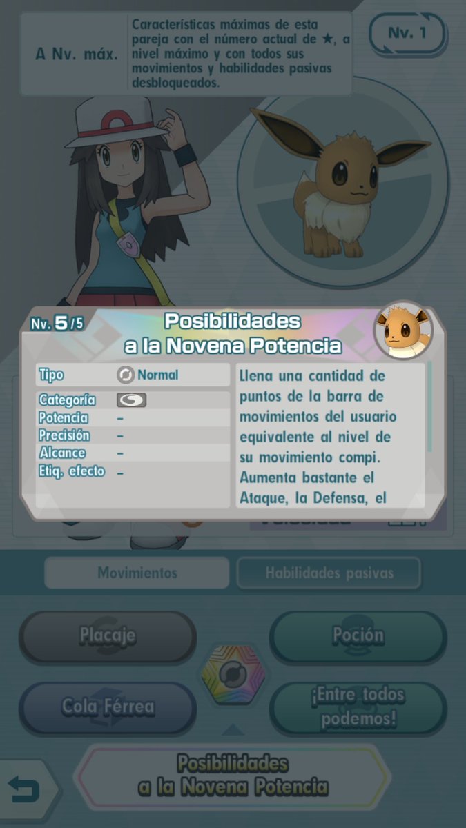 PkmnMasters_ES's tweet photo. Esta pareja compi tiene algo diferente a lo que estamos acostumbrados, y es que su Movimiento Compi no hace daño. Este llena la barra de movimiento dependiendo del nivel, además de subir el Ataque, la Defensa, el Ataque Sp., la Defensa Sp. y la Velocidad a todos dos puntos. https://t.co/Zm2o7YaMvD