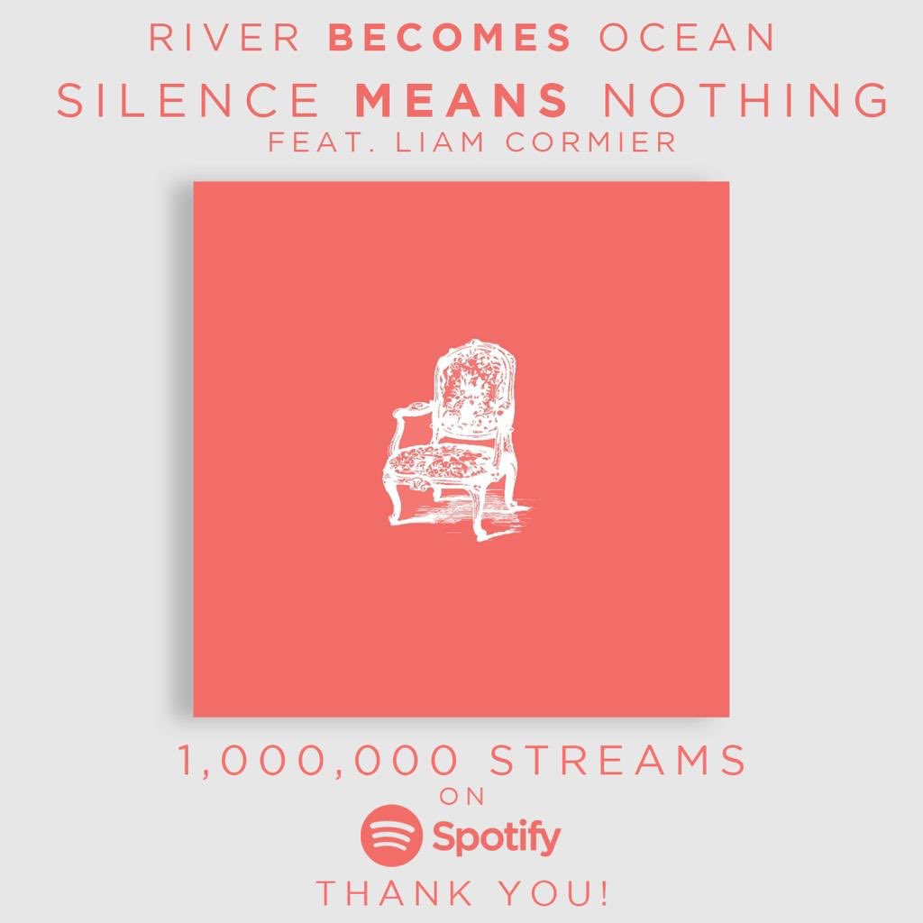 One Million Streams on <a href="/Spotify/">Spotify</a> for Silence Means Nothing! Thank you so much!