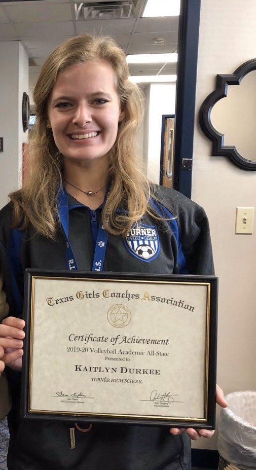 RLTGirlsSoccer's tweet photo. Congratulations to Kaitlyn Durkee @kaitlyn_durk for receiving @AustinTGCA TGCA Volleyball Academic All-State Award! We are so proud of YOU!
#twosportathlete #leader #academicallstate  #onandoffcourtandfield 
@rltcfb @BarbaraDurkee @CFBathletics @DrChapmanCFBISD https://t.co/UkapbA2Hy6