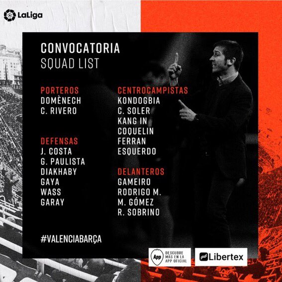 MPGLaurent's tweet photo. #Valencia vs #Barcelona #valenciabarca 
#Cilessen et #cheryshev OUT https://t.co/0IYE26bRB0