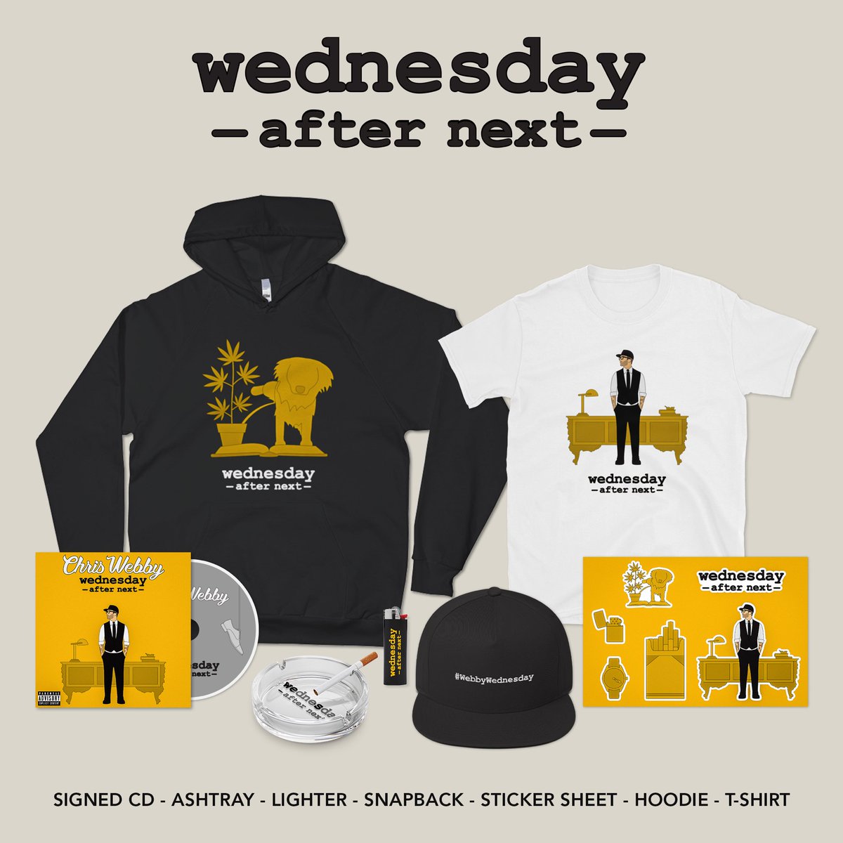 EightyHDMusic's tweet photo. #WednesdayAfterNext bundles have started arriving! Have you ordered one yet? Cure your FOMO and grab your very own @ChrisWebby limited edition bundle available now at https://t.co/QYc3GIm3kO! https://t.co/ScXOREcutS
