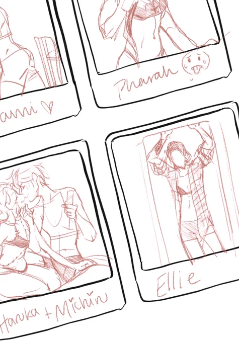 Working on boudoir concepts for my Valentine's Day zine is just ??????

I decided to go with many sapphics but there will be extra polaroids of catradora ? 