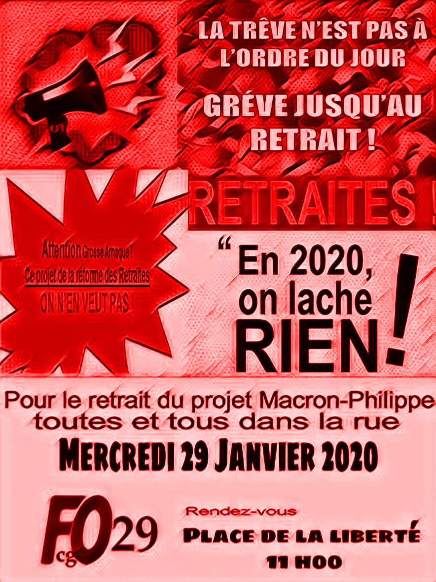FOHIACT's tweet photo. 🛑 🆘️ #Retraites ℹ #Communiqué #UDFO29 #Bretagne #Finistère #FORCEOUVRIÈRE
https://t.co/bafAAu5Wsx
#Manifestation #GRÈVE #ActionsSyndicales
#29Janvier2020🔴✊ https://t.co/Uj2tVYQStD