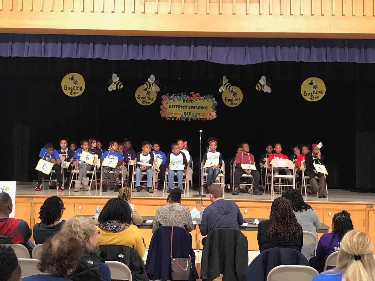 RGSDSchools's tweet photo. What an amazing Friday! All our students performed wonderfully at the annual RGSD Spelling Bee! 

Here is the list of the winners:
1st Place, Andrea Martin, Moline, 5th grade
2nd Place, Lauren Long, Moline, 5th grade
3rd Place, Horria Allen, Danforth, 5th grade https://t.co/CLERbm8cag