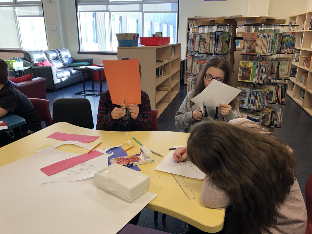 GanderElem's tweet photo. 6 Walsh ICF - Building storyboards for Stop Motion videos starring "Bonhomme Carnaval."  Way to go HAWKS!! https://t.co/0y7AAMhd2K