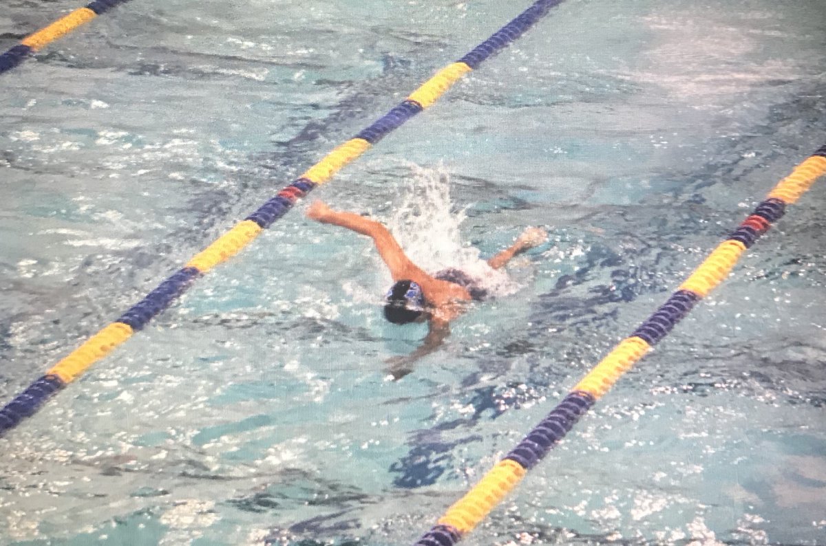 NolanCatholic's tweet photo. Nolan Catholic girls’ and boys’ swim teams are competing in the TAPPS Regional swim meet today.  Go Vikes! Thank you Logan Talabock for the photos! https://t.co/gqb7eIuNuQ