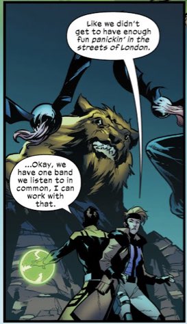 // The only thing that could make this panel better is if he later clarified he can appreciate the Smiths while still thinking Morrissey is a piece of shit—the goth way