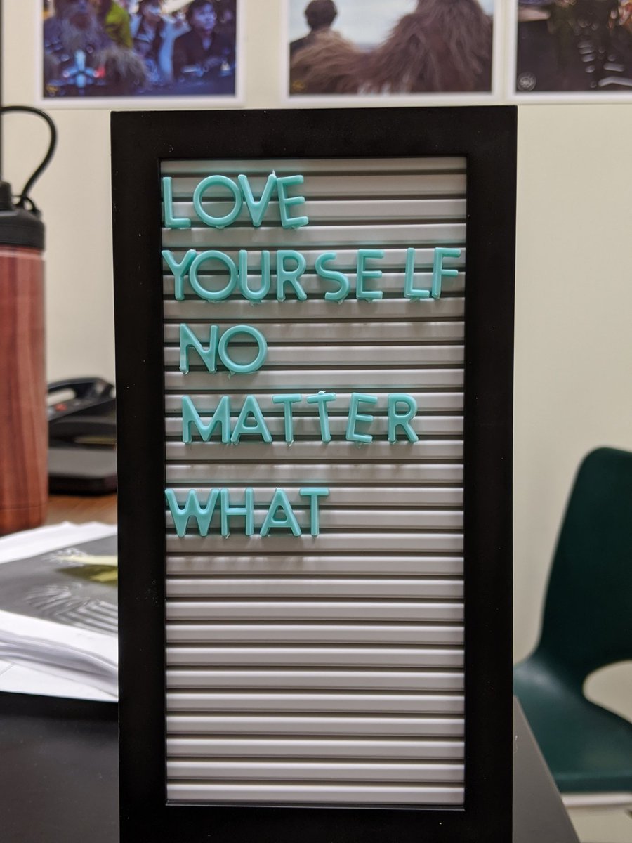 TimHenryCYC's tweet photo. A student wanted to create my #positivityinschools quote for next week, I love what they decided to write! @StCofA_HCDSB https://t.co/XM83fxKyfH