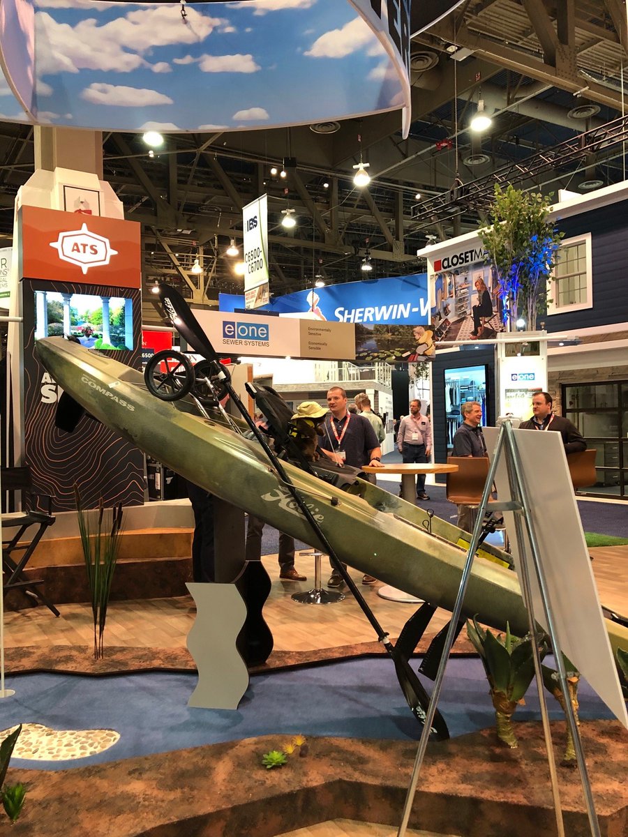 EnvironmentOne's tweet photo. What a week at #IBS2020- so many great conversations about ALL-TERRAIN SEWER from E/One and how it can help out so many builders/ developers &amp; of course, we had some hole-in-ones to win this awesome Hobie Kayak! We look forward to seeing you next year in Orlando! #eone https://t.co/A4gQLP33hA