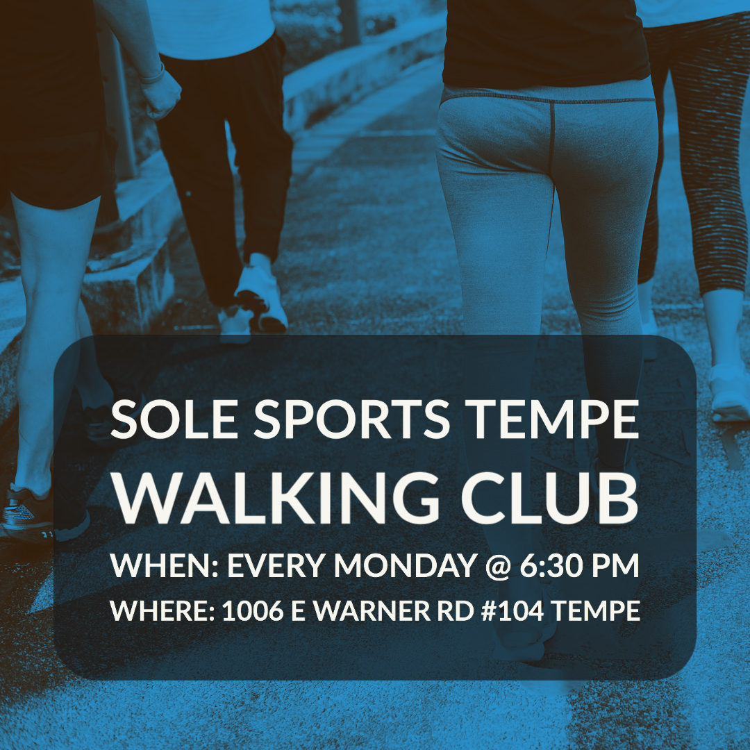 SoleSports's tweet photo. Along with the Monday night group run, starting February 3rd Sole Sports Tempe will have a walking club every Monday at 6:30 PM! Hope to see you there! 
.
.
.
. https://t.co/PmrUTaCNxv