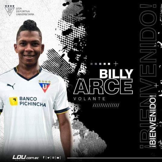 OndaDeportivaEC's tweet photo. Nuevo refuerzo albo, el volante #BillyArce firma por #LDUQ. https://t.co/I3mMUe2YZu