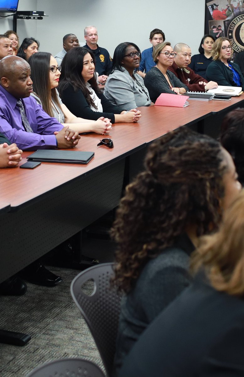 SBCprobation's tweet photo. #SBCProbation employees gathered to celebrate graduates who successfully completed the Department's Mentoring Program. Division Director II Eric Raley presented an inspirational speech to close out the 2019-2020 program. Congratulations to all that participated! #SBCPDC https://t.co/NFkhTYTinV