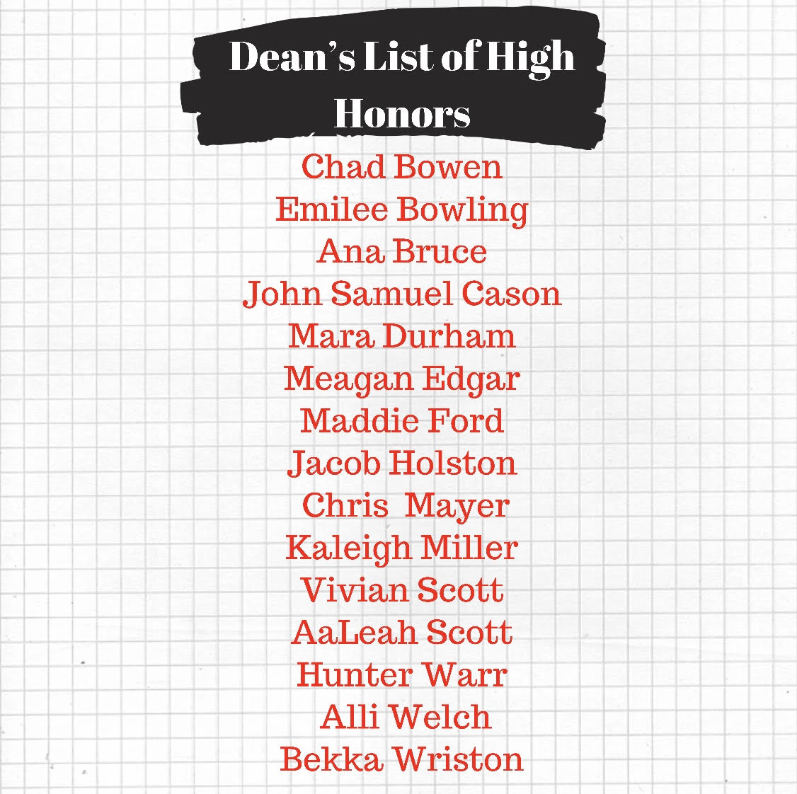 Congratulations to the Presidential Fellows that made the Dean's List for the Fall semester. We are so proud of the accomplishments and hard work of every single Presidential Fellow! Hawk 'Em! #HCFellow