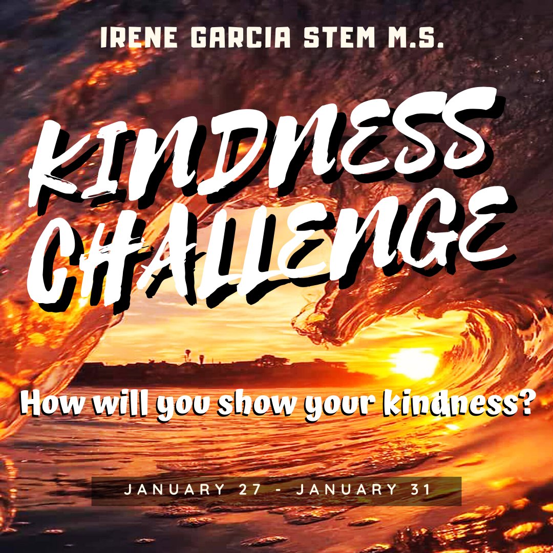 GarciaSTEM's tweet photo. Kindness Matters! so let's spread the joy of being kind to each other!

Join us as we celebrate kindness week January 27 - 31, 2020!

✌🏼😃😎🤩🥳🌈💝 https://t.co/svbgvdvqpD