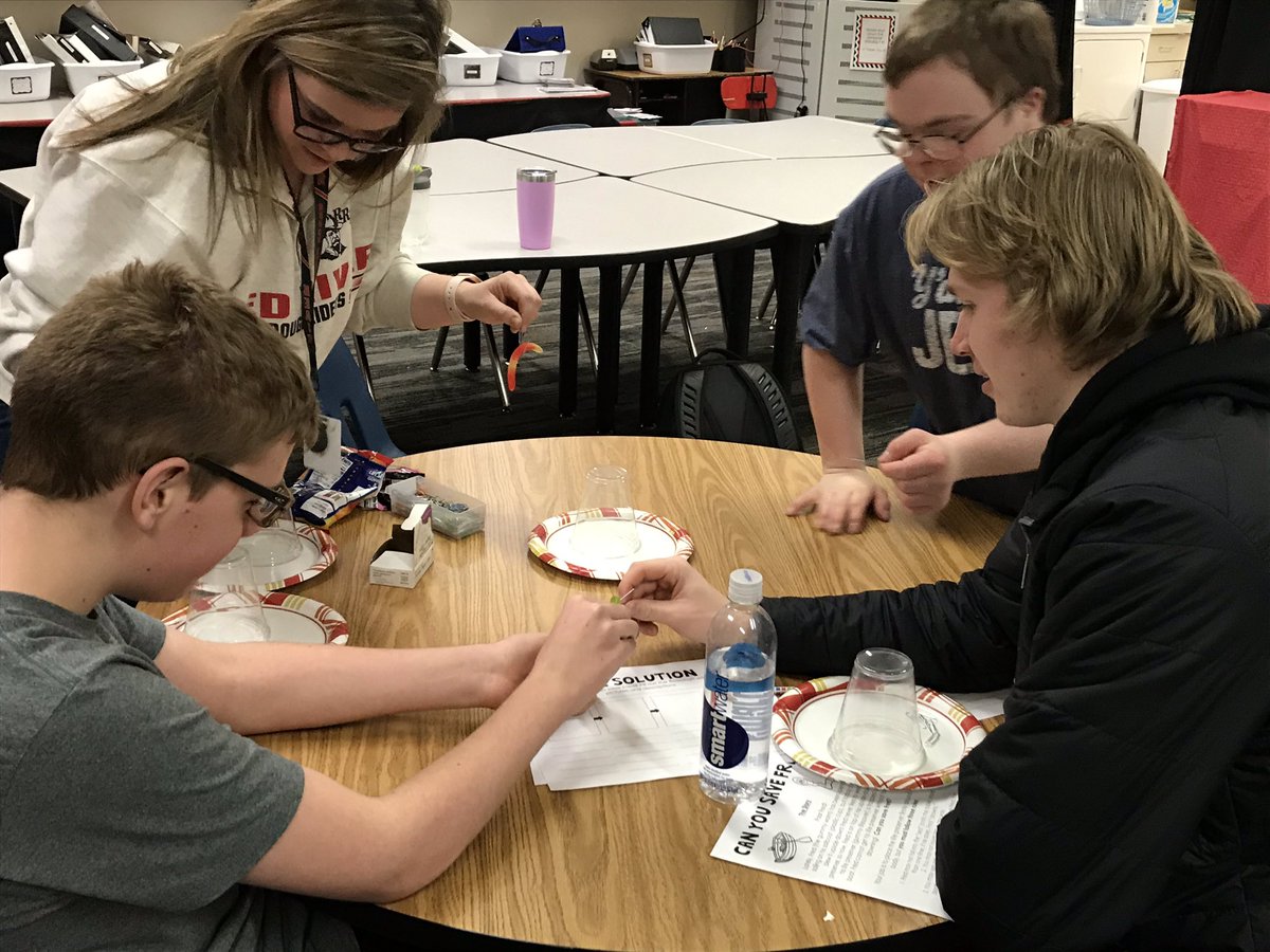 1st Peer to Peer combined day!  Teamwork, problem solving, social skills, and a lots of fun!  Great work saving Fred!@RRHS_Riders