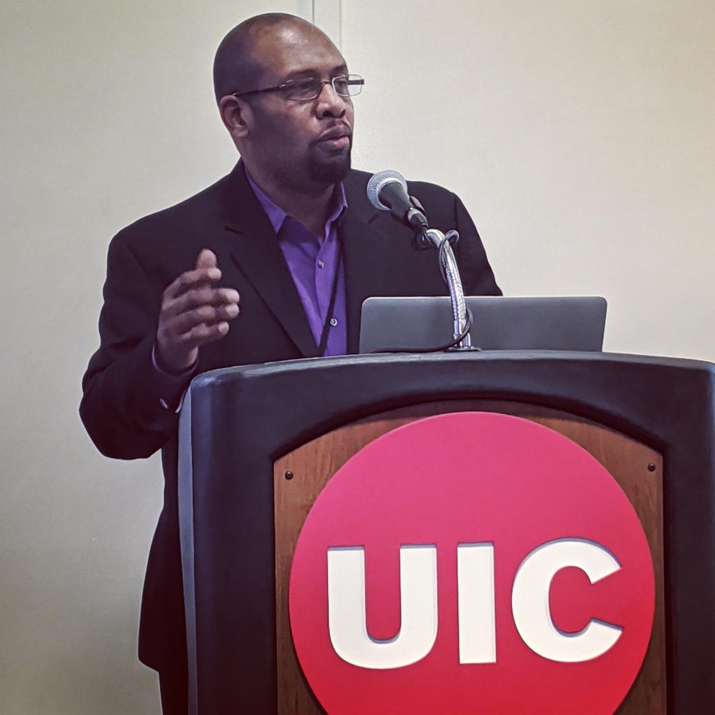 uppsa's tweet photo. We as urban planners need to acknowledge and accept our past and current role in segregation. Alden Loury delivering the keynote address at #uis2020 @AldenLoury @WBEZ https://t.co/8YWkBvj285