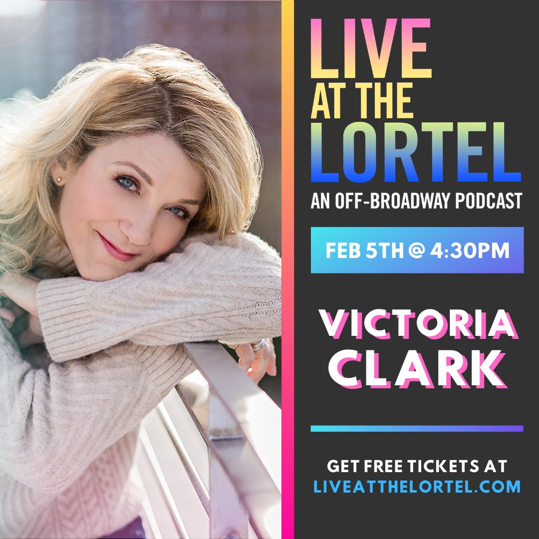 Tony-Award winning actress, director and educator Victoria Clark (<a href="/Vicki_Clark/">Victoria Clark</a>) comes to Live at the Lortel on February 5th at 4:30PM! Learn more about her amazing career by getting your FREE audience tickets at ci.ovationtix.com/32405/producti…