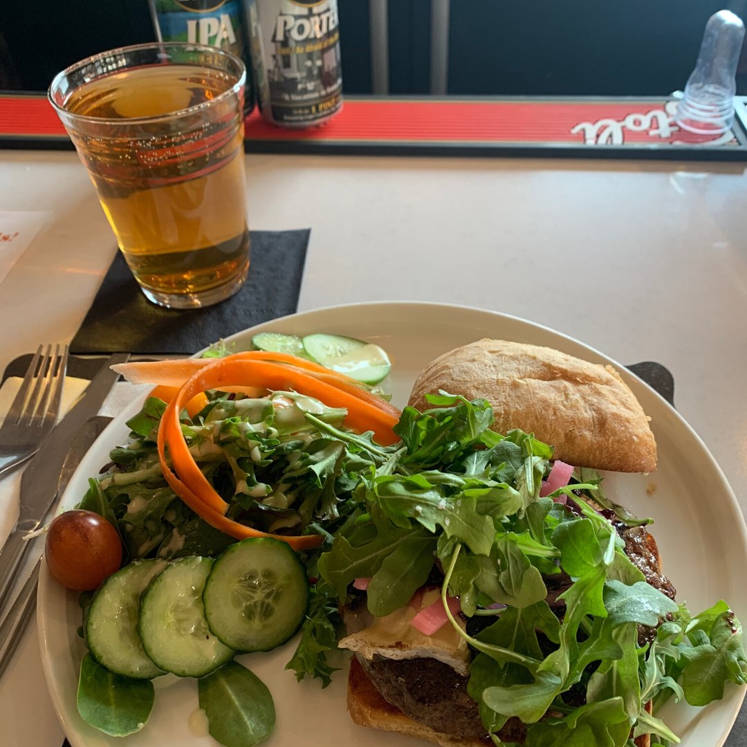 capecodbeer's tweet photo. ๐Reward yourself for lunch today and stop by the Cape Cod Coffee Cafe in Mashpee Commons to try their new Balsamic Blueberry Brie Burger! Pair this burger with a refreshing pint of Cape Cod Blonde and your taste buds will thank you later! ๐ป
#CapeCodBeer
#CapeCodCoffee https://t.co/Ts1F37iwOr