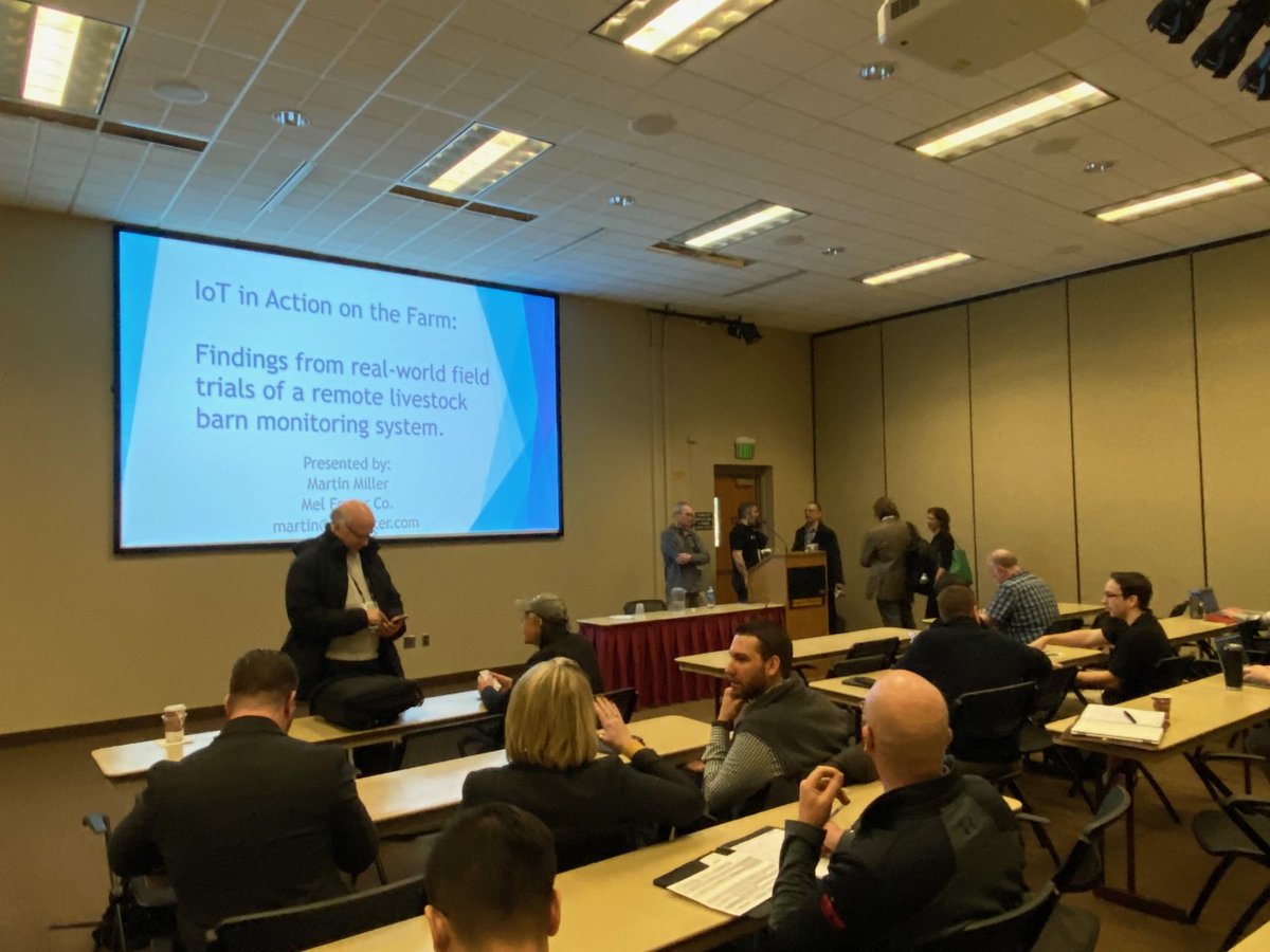 NewBoundaryTech's tweet photo. Our partner @MelFosterComp was part of @agfuseIO #IoT Conference in Minnesota. Great presentation on Barn Sentry success stories! #InternetofThings #SmartFarm #AgFuse #tech https://t.co/WkrLZsDxqs