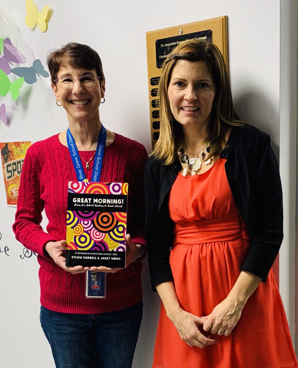 Schaubwrites's tweet photo. My fav book to give to principals when I do school visits is GREAT MORNING: POEMS FOR SCHOOL LEADERS TO READ ALOUD.  Thanks for a great morning ⁦@frgsd3⁩ !⁦@pomelobooks⁩ ⁦@SylviaVardell⁩ ⁦@janetwongauthor⁩ #buildyourstack https://t.co/AavNxfxfGn