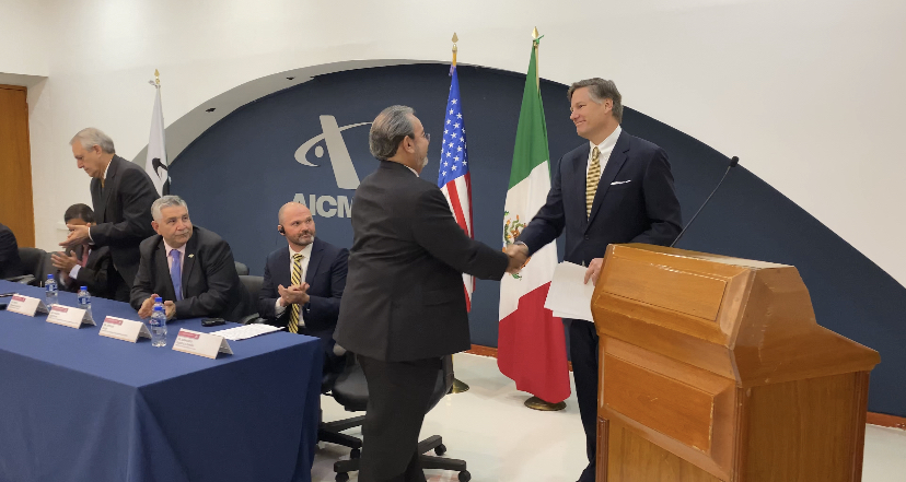 Cherokee Nation Businesses (@cnb_media) on Twitter photo Last week, officials with CNB & Cherokee Nation Mission Solutions proudly joined <a href="/USAmbMex/">Embajador Ronald Johnson</a> Christopher Landau & our partners <a href="/USEmbassyMEX/">Embajada EU en Mex</a>, <a href="/StateINL/">US Dept of State INL</a> and <a href="/TSA/">TSA</a> in celebrating the installation of 24 Advanced Imaging Technology body scanners at Mexico City International Airport. Last week, officials with CNB & Cherokee Nation Mission Solutions proudly joined <a href="/USAmbMex/">Embajador Ronald Johnson</a> Christopher Landau & our partners <a href="/USEmbassyMEX/">Embajada EU en Mex</a>, <a href="/StateINL/">US Dept of State INL</a> and <a href="/TSA/">TSA</a> in celebrating the installation of 24 Advanced Imaging Technology body scanners at Mexico City International Airport.