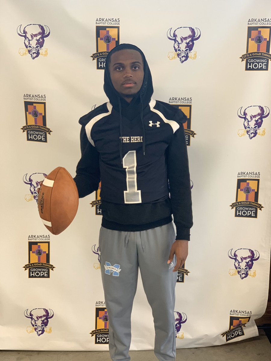 After my visit today, I will be committing to Arkansas Baptist College. I would like to thank God,Family, and all of the coaches that have helped me along the way! #Buffup! <a href="/coachbailey_abc/">Ashdone Bailey</a>
