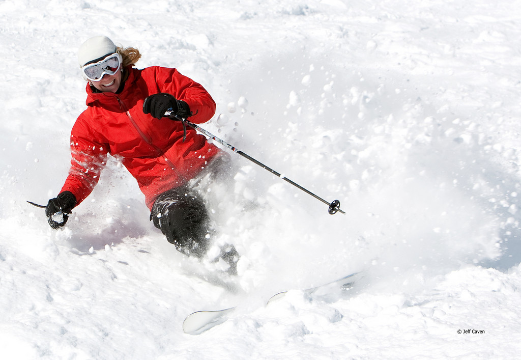 A skier at Crystal Mountain Resort