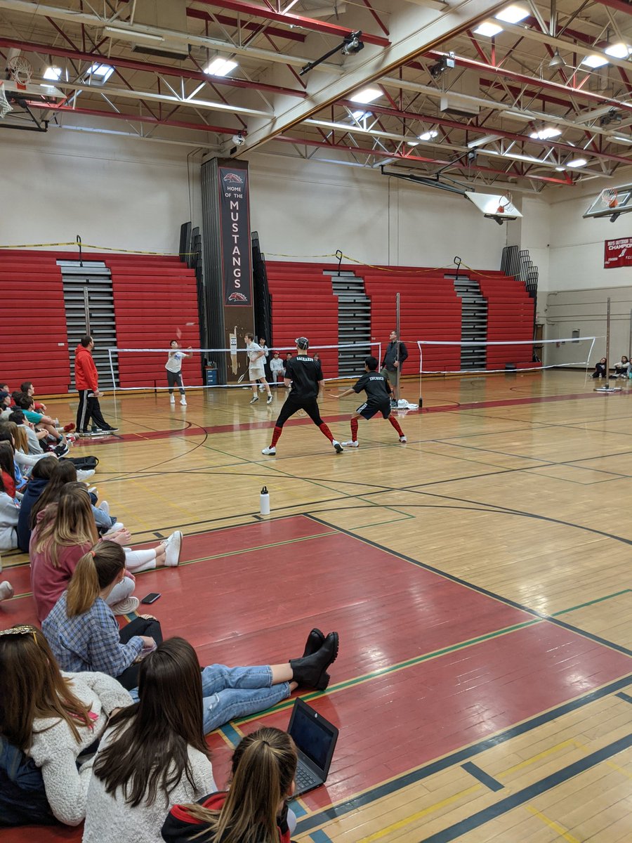 Senior Badminton Tournament.  Great job by our seniors and PE staff. @FWHSMustangs <a href="/WardeStampede/">The Stampede</a>