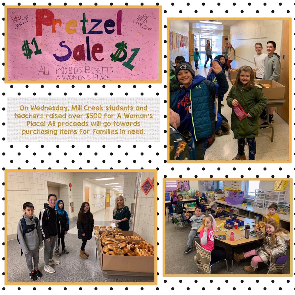 Mill Creekers continue to spread kindness! This week students and teachers raised over $500 for A Woman’s Place, a shelter in Doylestown. #MindyWolinskyKindnessDay #makingadifference #proudtobeacreeker <a href="/CBMillCreek/">CBMillCreek</a>