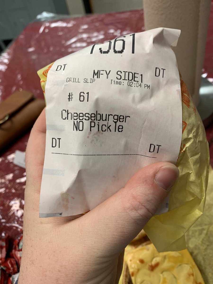 pitysextme's tweet photo. me: 2 cheeseburgers, no pickles please! 
@mcdonalds: https://t.co/XYhb4e1Nhq