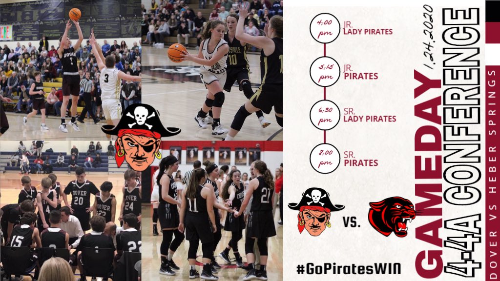 dover_athletics's tweet photo. JG, JB, SG, and SB travel to Heber Springs for a four game conference night. Jr. Girls will start the evening with a 4:00 pm start! Go Pirates ๐โ ๏ธ#GoPiratesWIN https://t.co/xwo9fRii3f