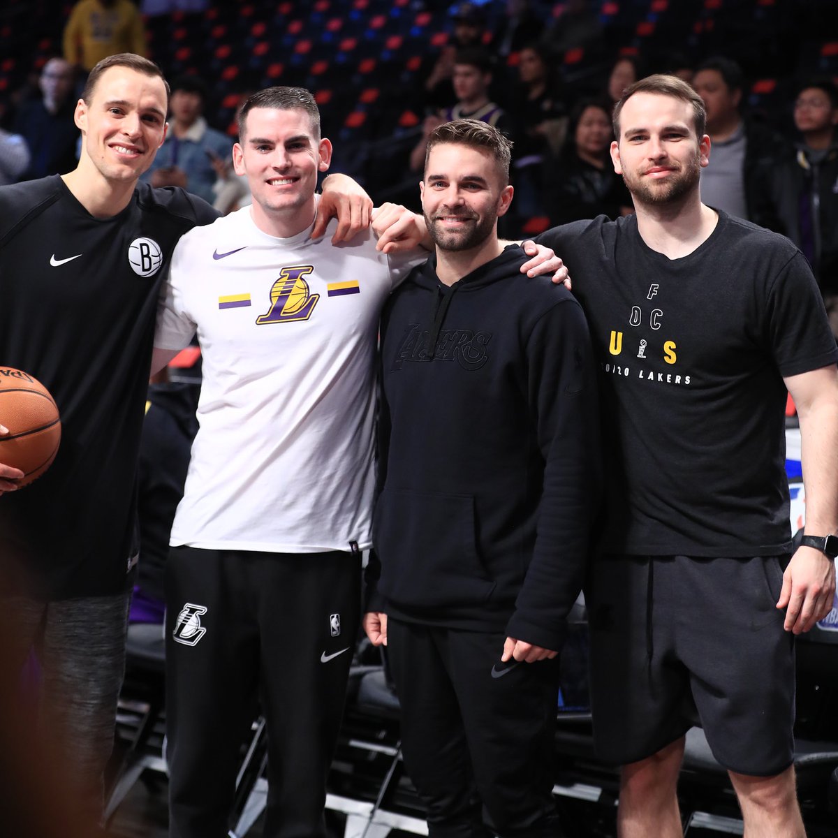Greg St. Jean on X: "Was special being back in NY this week. Got 2 @Lakers  road wins and took this photo with some studs. During our 4 years at  @StJohnsBBall ,