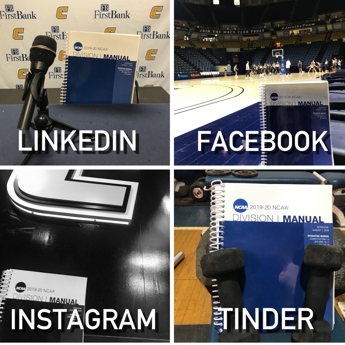 SA's: Using social networks to post pictures is permissible so long as you don't use the pictures to profit off your name/image/likeness!

#HereToHelp   #MocsComplyTogether #dollypartonchallenge