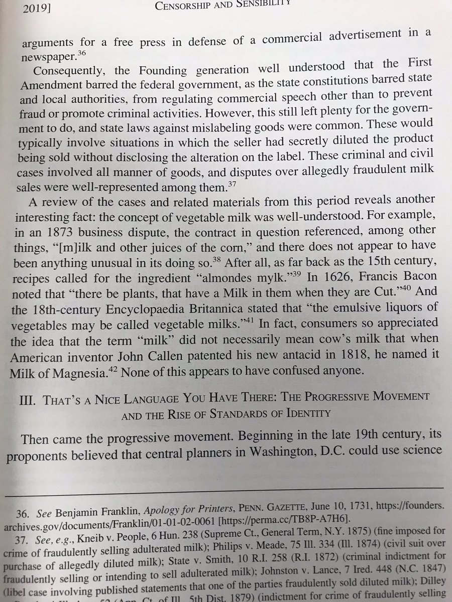 <a href="/senatorshoshana/">Shoshana Weissmann, Sloth Committee Chair 🦥</a> Please read the second full paragraph on this page from my law journal article on this very subject. #ConLaw #FirstAmendment #Milk