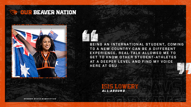 OurBeaverNation's tweet photo. Through many different wellness programs student-athletes like @LoweryIsis of @BeaverGym are learning how to support one and another as well as their community. Continue to show your support by visiting https://t.co/img83JIp3i #BuildingBeavs https://t.co/zbWyWXjxv6