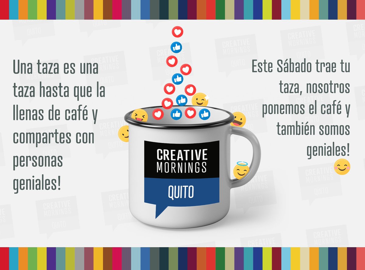 Este sábado trae tu taza! nosotros ponemos el café. 💙☕️ Si aún no te inscribes, no te olvides de hacerlo en 👉creativemornings.com/talks/raices👈Te esperamos juntoa a <a href="/AlexAlvearMusic/">Alex Alvear</a> en la <a href="/CreperolaTeatro/">Creperola del Teatro</a>