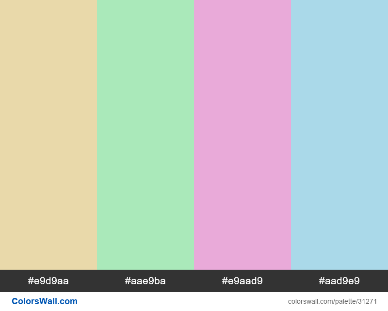 colorswall's tweet image. Tetradic colors scheme Sidecar color #E9D9A9 hex #e9d9aa, #aae9ba, #e9aad9, #aad9e9 #colors #palette colorswall.com/palette/31271