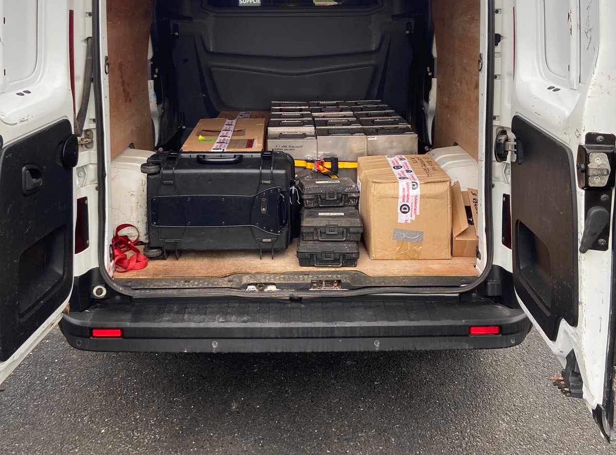 DrillcemInst's tweet photo. A van full of deliveries going back to a happy repeat customer today. #repairs #drillingfluidequipment #calibration another busy week ahead for the workshop next week too. https://t.co/hM8FMPXxqW