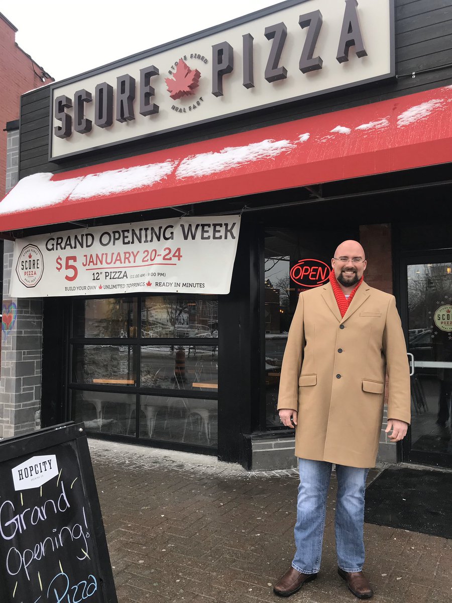 kernaghant's tweet photo. Congratulations Score Pizza on your grand opening - the latest addition to Richmond Row! Stop by for a bite #LdnOnt! https://t.co/K330OAyG8m